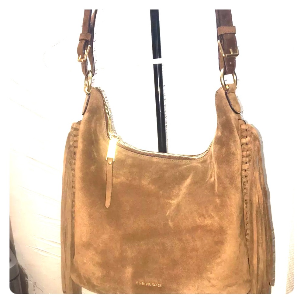Michael Kors suede fringe handbag NWT